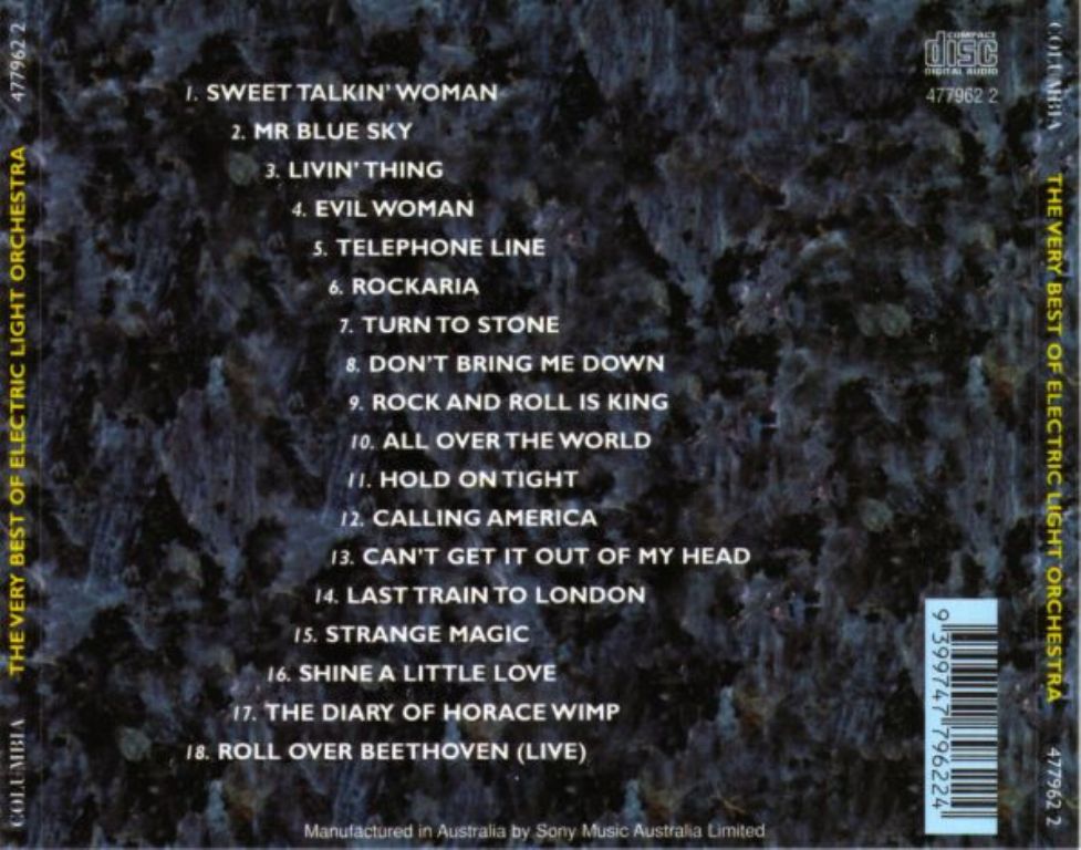 Electric Light Orchestra  The Very Best Of : Back